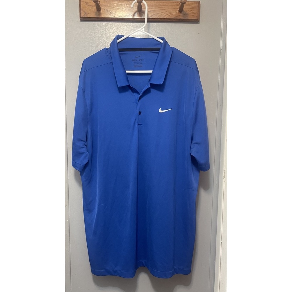 Nike DriFit Blue Polo Men's Size 2 Xl Tall Golf Sports